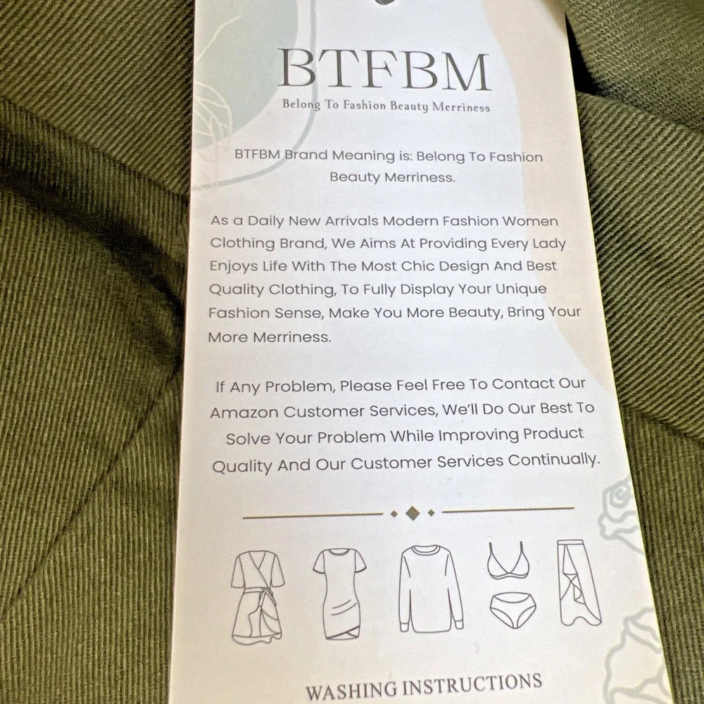 BTFBM‎ Women's Pencil Skirt Olive Green Size M Cotton Stretch Midi NWT